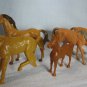 Brown Horses Lot Plastic Figures Toys Western Diorama Scenes
