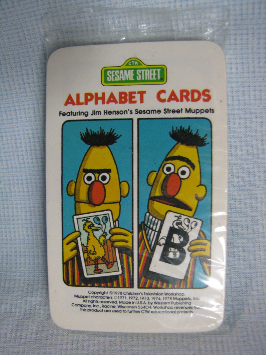 Vintage 1978 Sesame Street Bert Alphabet Cards