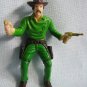 Rubber Green Gunslinger Figure Finger Puppet JaRu 1990s