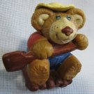 Vintage Furskins Bear on Raft PVC Figure