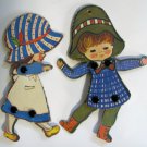 Holly Hobby Style Hardboard Puppet Pair Holly Hobby Style Hardboard Puppet Pair