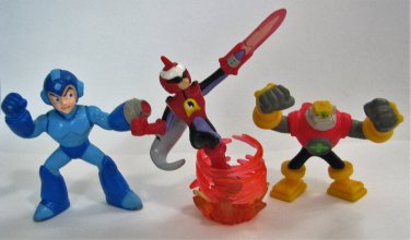 Mega Man Figures Lot ProtoMan GutsMan Bandai