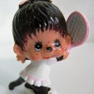 Vintage Monchichi Mini Girl Tennis Player PVC Figure