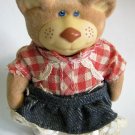 Furskins CeCe Vintage Flocked Bear 1986 Furskins CeCe Vintage Flocked Bear 1986