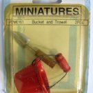 Dollhouse Miniatures Mason's Bucket Pail and Trowel 1:12 MIP Dollhouse Miniatures Mason's Bucket Pail and Trowel 1:12 MIP