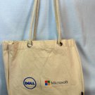 Microsoft Dell Computer Recycle ReUse Canvas Tote Bag