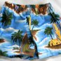 Infants Top & Shorts Boys 2pc Set Blue Aloha Surfboard Pattern
