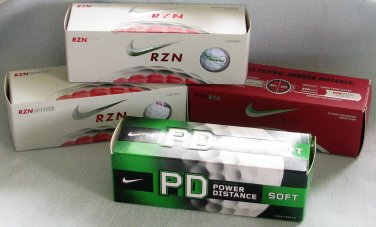11 Nike RZN White Red PD Golf Balls Lot New Mix