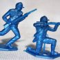 Civil War Cavalry Metallic Blue MPC Plastic Figures
