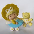 Strawberrry Shortcake Butter Cookie in Baby Buggy Jelly Bear - Strawberryland Miniatures Kenner 1982