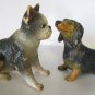 Boston Terrier + Dachshund Rubber Plastic Dog Toy Figurine NEW-RAY