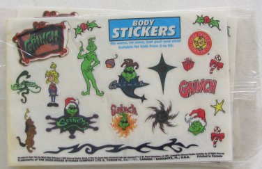Dr Seuss How The Grinch Stole Christmas - Okee-Dokee Temporary Tattoos Body Stickers