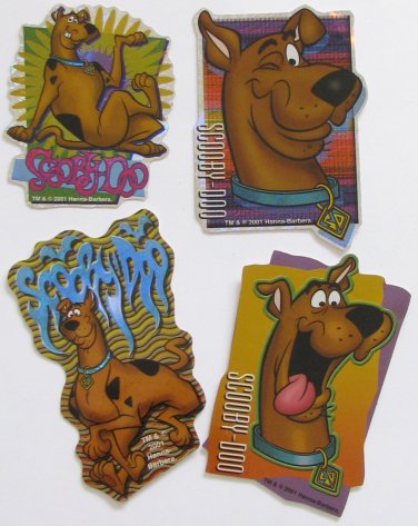 Scooby-Doo Assorted Foil Sparkle Stickers -- A&A 2001 Scooby Doo