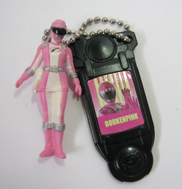 Power Rangers Mini Pink Ranger Namecard Chain Boukenger Bandai