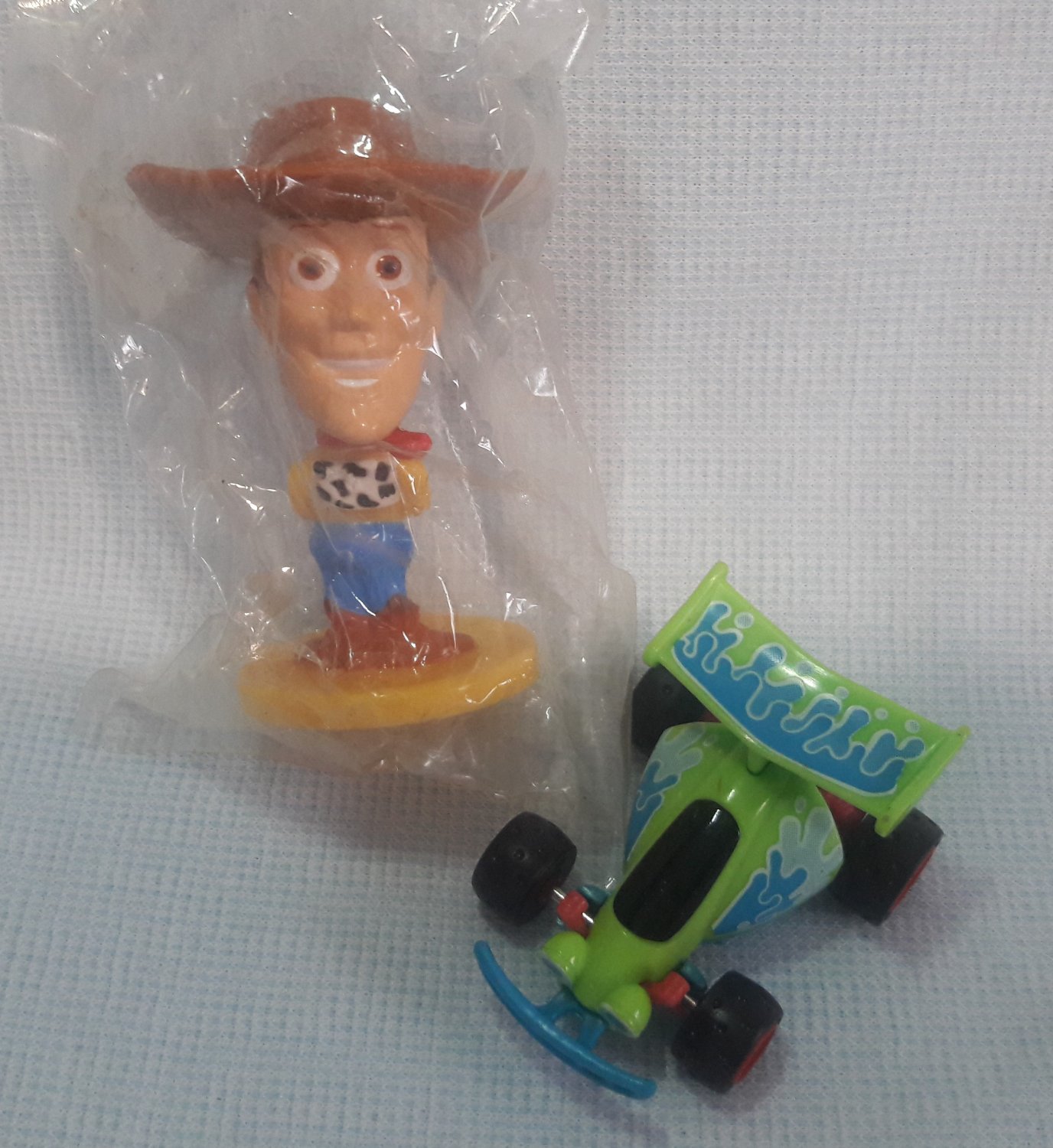 Toy Story Woody 3" Bobble Head Nodder + BK RC Car Pullback Toy Disney Pixar