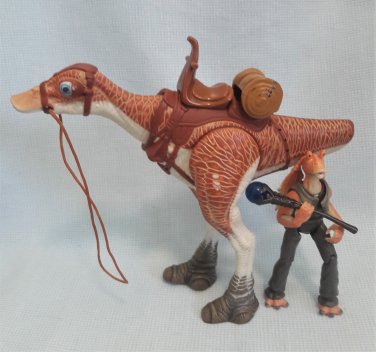Star Wars Kaadu & Jar Jar Binks Loose Figure + Atlatl Complete
