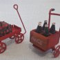Red Metal Wagon and Hand Truck Coca Cola Crate
