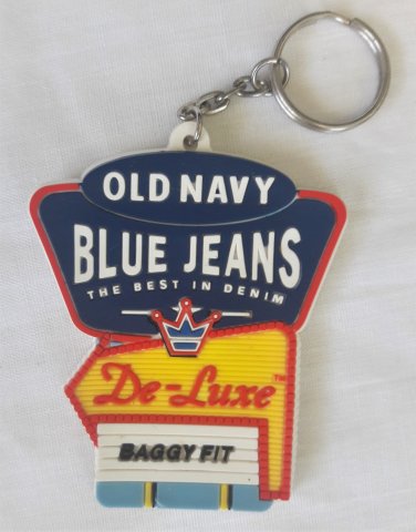 Old Navy Keychain Blue Jeans Key Ring