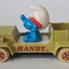 Handy Smurf Die Cast Jeep Truck Toy 1982 Peyo Ertl Handy Smurf Die Cast Jeep Truck Toy 1982 Peyo Ertl