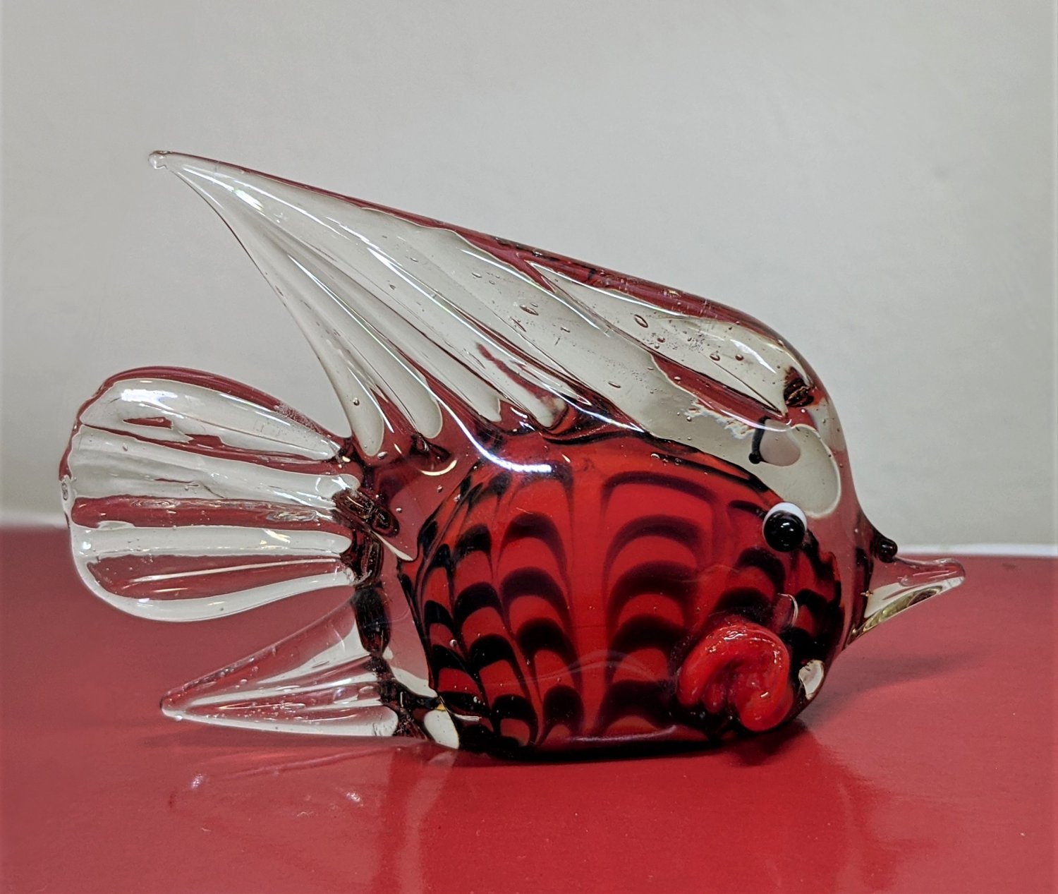 Vintage Murano Glass Fish Hand Blown Miniature Figurine Sculpture