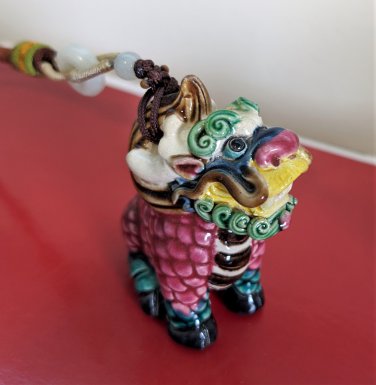 Netsuke Foo Dog Ojime Beads