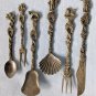 Silver Plate Demitasse Italy Spoon Set Vintage Souveniers