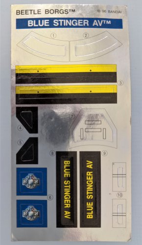 Beetle Borgs Blue Stinger AV Foil Sticker Sheet