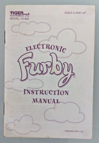 Electronic Furby Instruction Manual Tiger Electronics