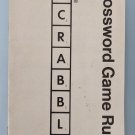 Scrabble Crossword Game Rules Booklet
