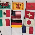 10 Vintage Flags of the World 10 Inch Wood Stick Wales Japan USA Mexico n More 10 Vintage Flags of the World 10 Inch Wood Stick Wales Japan USA Mexico n More