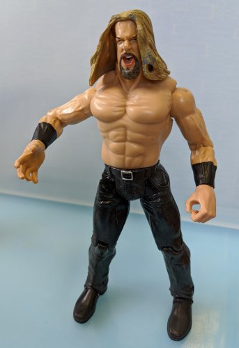 TRIPLE H Spit Spray WWF Action Figure Jakks