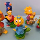 The Simpsons Camping 5 Figure Set - Burger King Meal Promos Homer Bart ++ The Simpsons Camping 5 Figure Set - Burger King Meal Promos Homer Bart ++