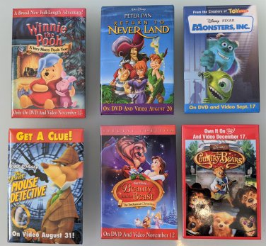 Disney Films Peter Pan Monsters Inc Video DVD Promotional Pin Badges Lot