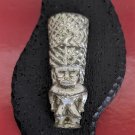 Vintage Silver Tiki Black Lava Necklace Pendant Vintage Silver Tiki Black Lava Necklace Pendant