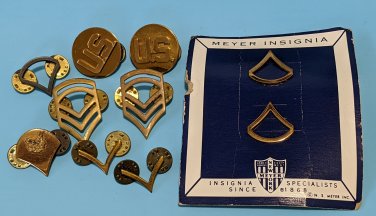 US Army Uniform Pins Lot Officer Insignia SPC PFC n more