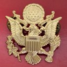 WWII Army E Pluribus Unum Eagle Crest Emblem Hat Pin Badge