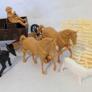 Wild West Playset Toys Horses Cows Wagon Fences Farm Lot - Processed Plastics Wild West Playset Toys Horses Cows Wagon Fences Farm Lot - Processed Plastics