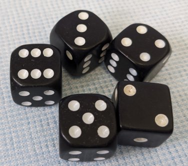 Yahtzee Black Dice Lot