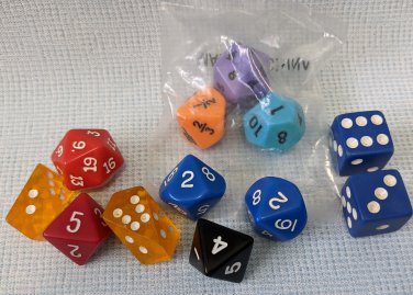 Polyhedral Dice Lot D&D RPG Die