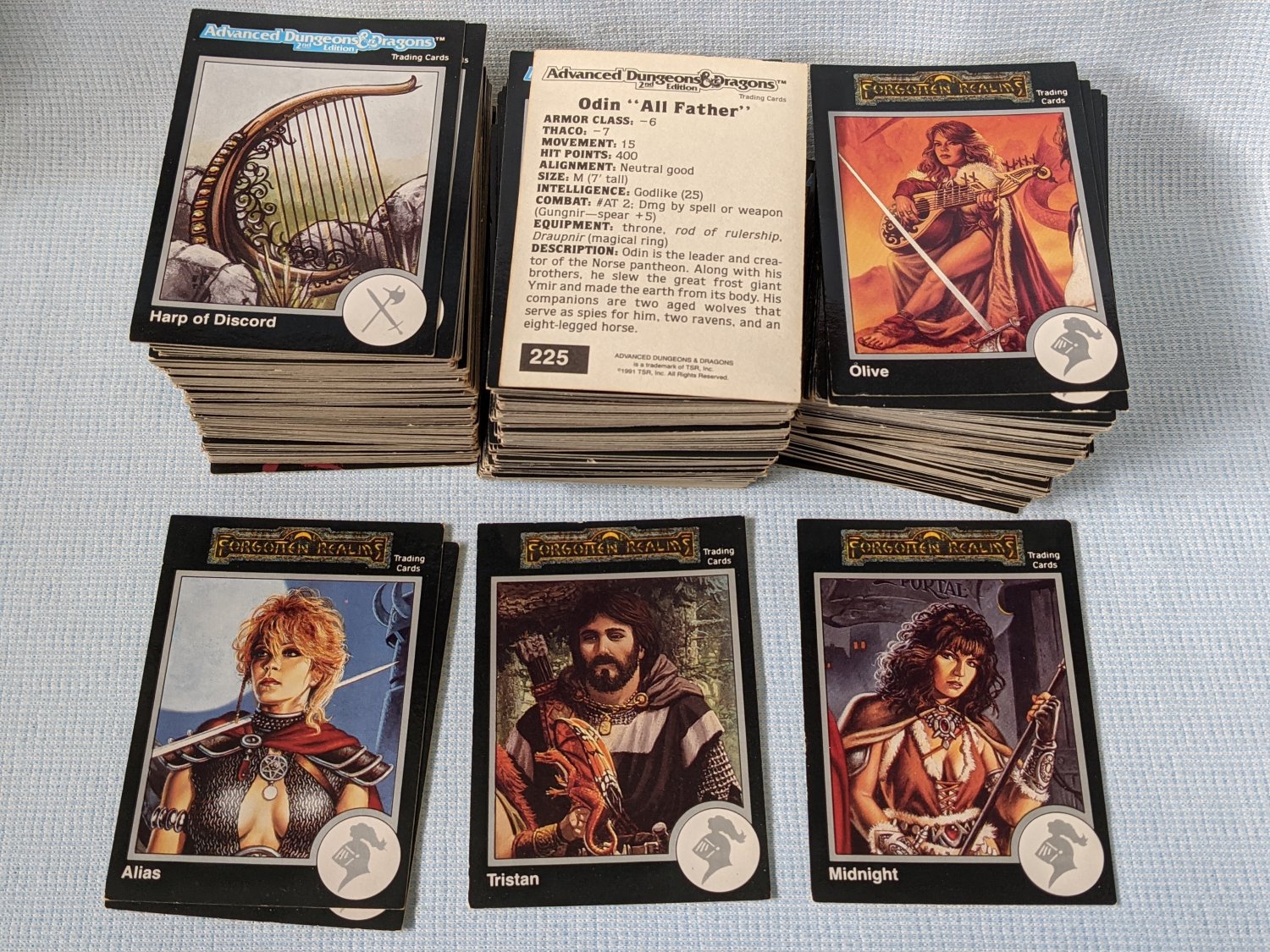 AD&D TSR Advanced Dungeons & Dragons Trading Cards Lot Forgotten Realms