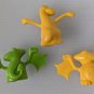Friendly Dinosaur Rubber Finger Puppets Vintage