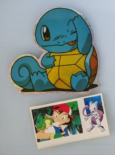 Pokemon Squirtle Large Prism Holo Sticker ++ Vintage
