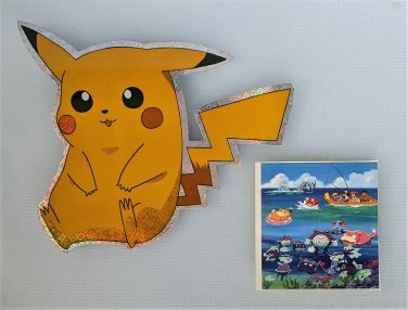 Pokemon Pikachu Large Prism Holo Sticker ++ Vintage
