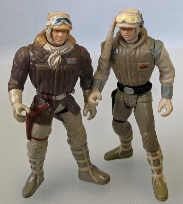 Star Wars Han Solo and Luke Skywalker POTF Action Figures