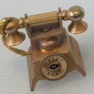 Dollhouse Brass Gold Telephone Miniatures Dolls Dollhouse Brass Gold Telephone Miniatures Dolls