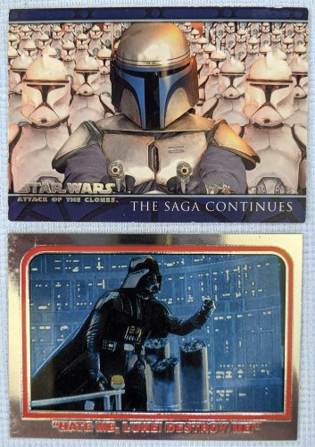 Star Wars Promo Collector Cards Topps Jango Fett P4 Darth P1
