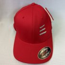 TESLA Red Baseball Cap Rare E 3 Line Hat FlexFit S/M TESLA Red Baseball Cap Rare E 3 Line Hat FlexFit S/M