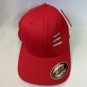 TESLA Red Baseball Cap Rare E 3 Line Hat FlexFit S/M