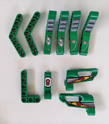 Lego Technic Liftarms Thick Lot Green