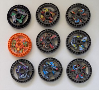 Lego Technic 9 RoboRider Disks Wheels Lot